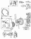 Blower HsgRewindElectrical Diagram and Parts List for 080212-8641-03  Briggs and Stratton Engine